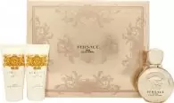 image of Versace Eros Pour Femme Gift Set 50ml Eau de Parfum + 50ml Body Lotion + 50ml Shower Gel