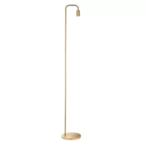 Image of Rubens 1 Light Floor Lamp Satin Brushed Gold Plate, E27