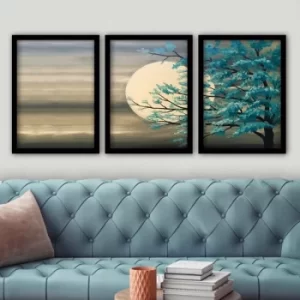 Image of 3SC189 Multicolor Decorative Framed Painting (3 Pieces)