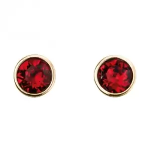 Image of July Yellow Gold Plated Birthstone Earrings with Swarovski Crystal E1543