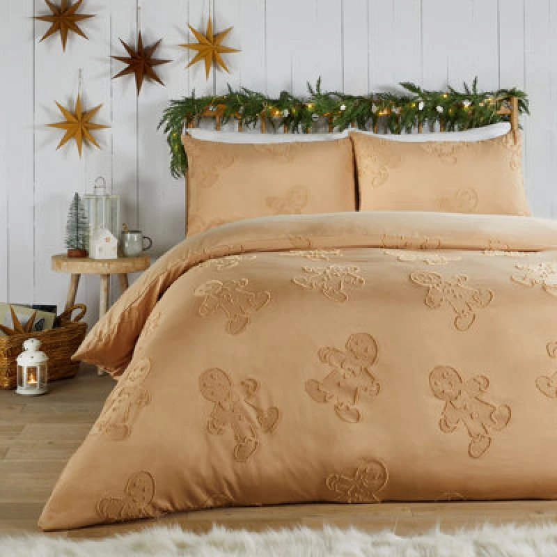 Image of Duvet Day Gingerbread Tufted Soft Touch Duvet Set, Single, Ginger