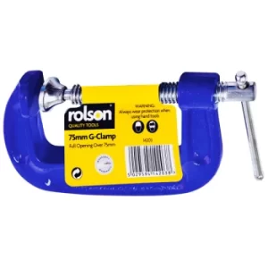 Image of Rolson 14203 75mm Fine Thread G Clamp