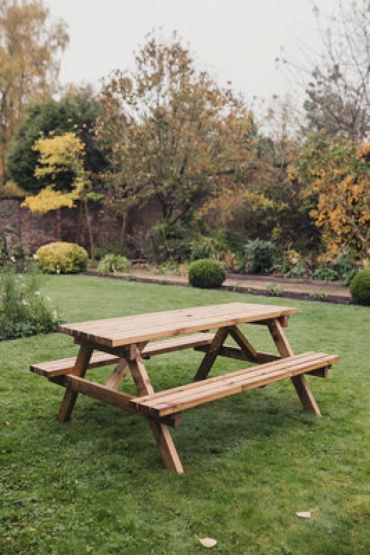 Image of Churnet Valley Garden Furniture Ltd Churnet Valley Deluxe Valley Wooden Garden Picnic Table (180Cm)