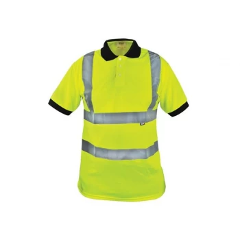 image of Scan Hi-Vis Yellow Polo Shirt - XXL (50in)