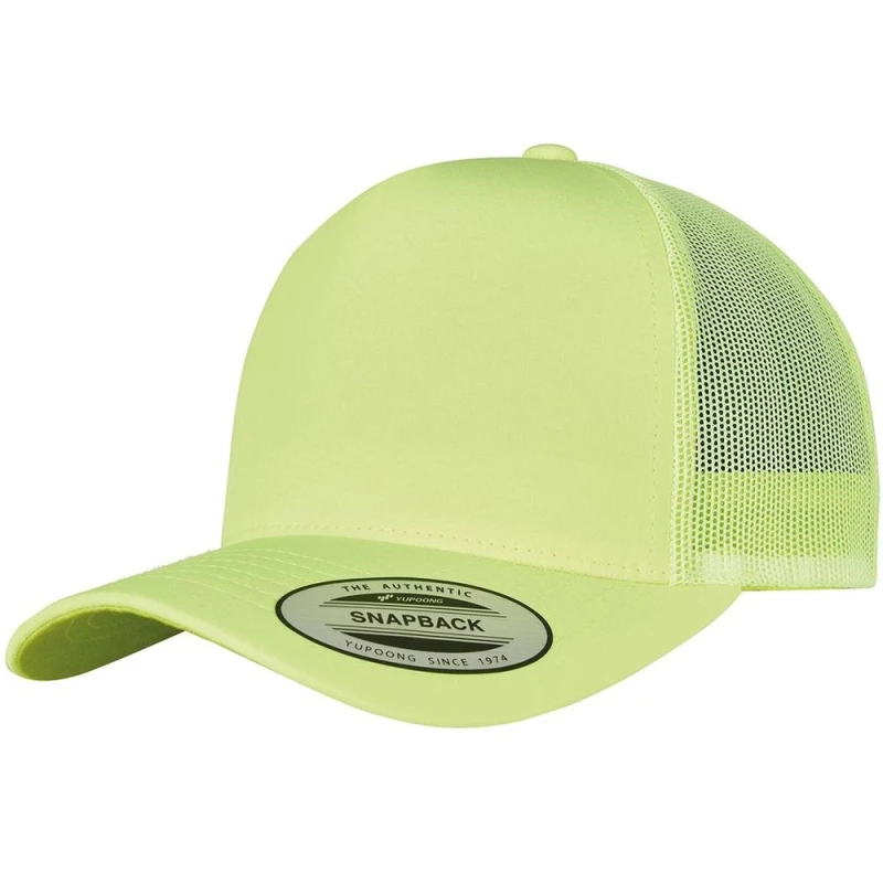 Image of Flexfit Mens Neon Retro Trucker Cap in Yellow Yellow Male One Size