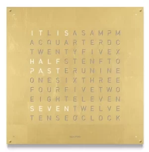 image of QLOCKTWO Large Creators Edition Gold Wall Clock 90cm