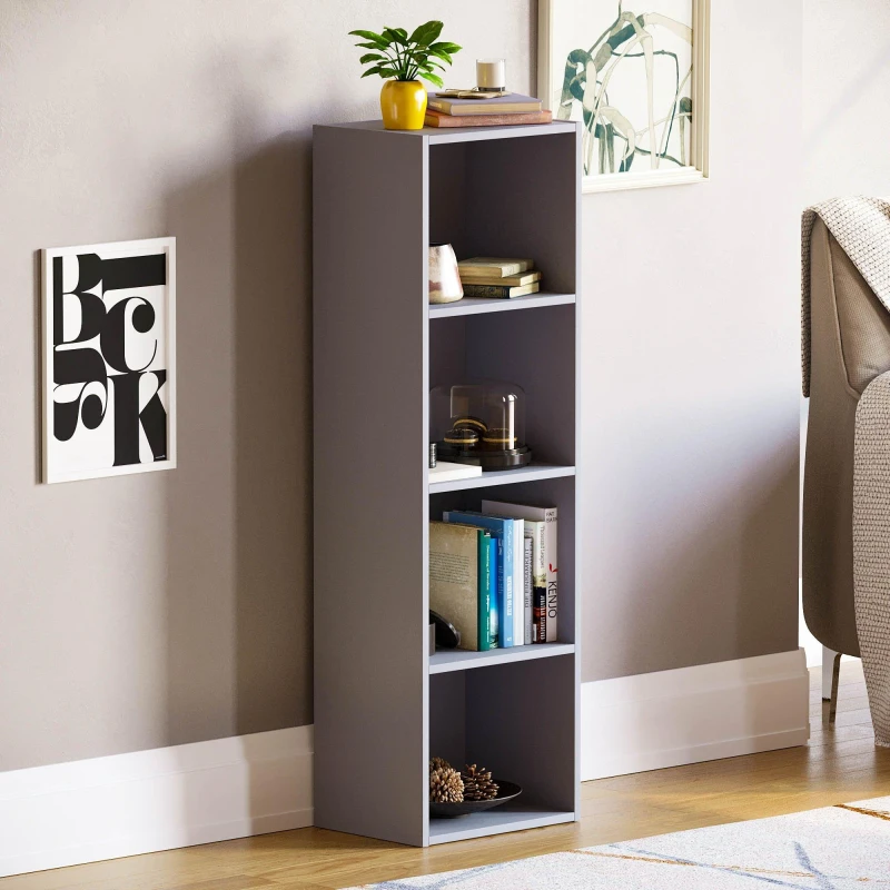 Image of Lassic Vida Designs Oxford 4 Tier Cube Bookcase Grey unisex 4 Tier