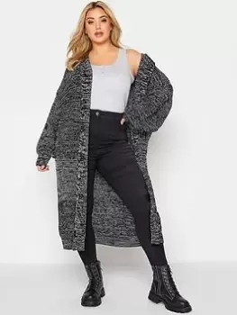 Image of Yours CLOTHING Mono Twist Hooded Longline, Black, Size 18-20, Women