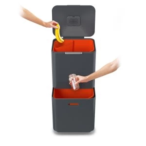 Image of Joseph Totem Max 60-litre Waste Separation Unit - Graphite