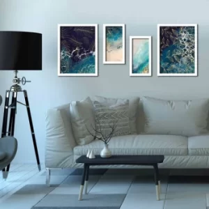 Image of 4P3040BCT016 Multicolor Decorative Framed MDF Painting (4 Pieces)