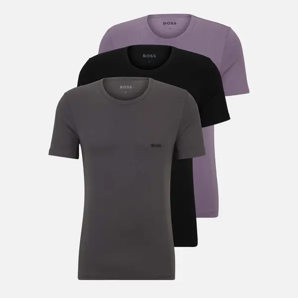 Image of BOSS Bodywear 3 Pack Classic Cotton-Blend T-Shirts - L