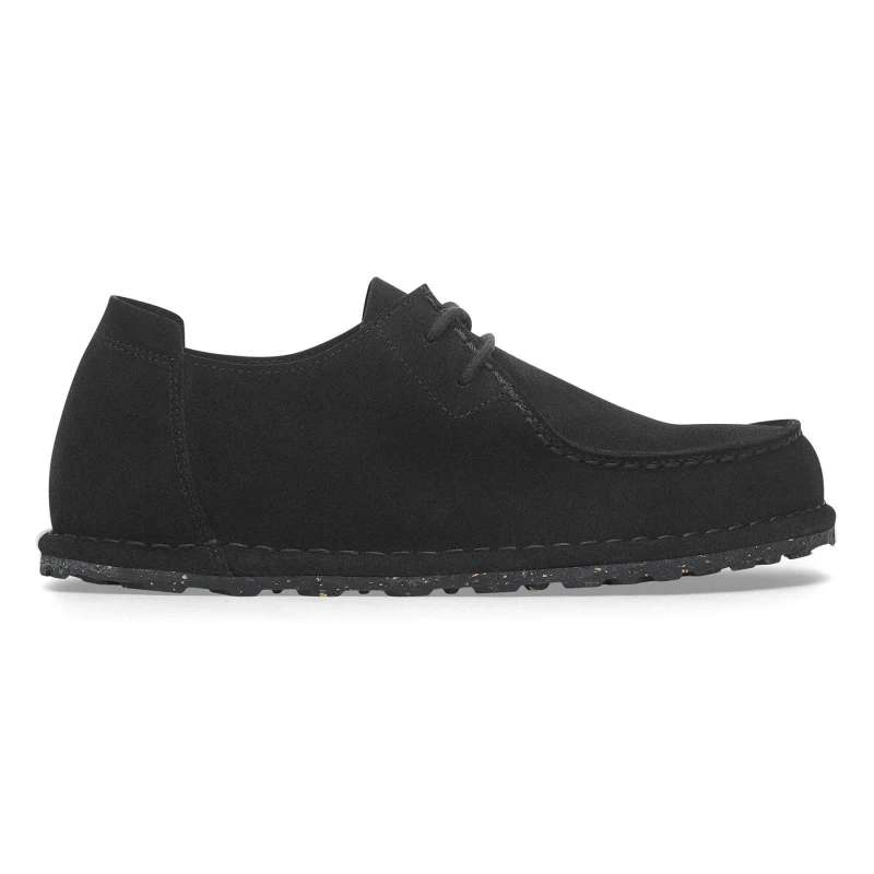 Image of Birkenstock Suede loafers Birkenstock Utti Lace Suede Leather Noir Unisex 37 Etroit