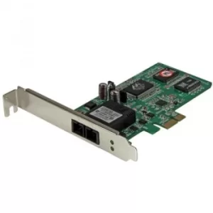 image of StarTech PCI Express PCIe Gigabit Ethernet Multimode SC Fiber Network Card Adapter NIC 550m