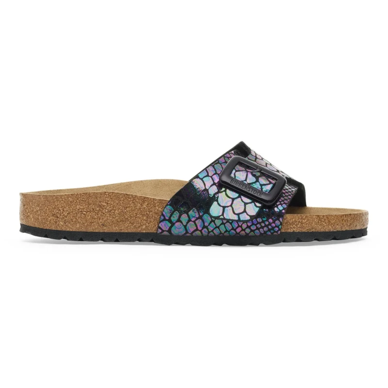 Image of Birkenstock Synthetic cushioned buckle sandals For Her Birkenstock Catalina Noir Female 36 Etroit