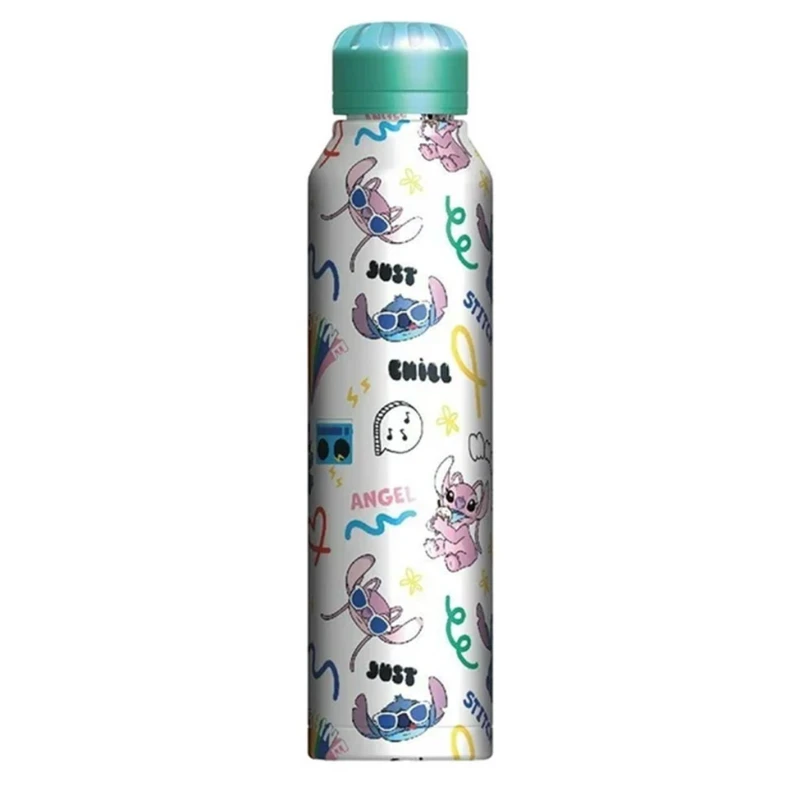 Image of Disney Stitch and Angel Slim Metal Drinks Bottle Gaming Unclassified One Size None 92935990000