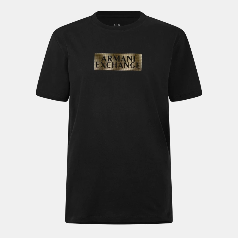 Image of Armani Exchange Mens Regular Fit T-Shirt Blk/Gold MC237 male XL