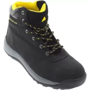 Image of Delta Plus Unisex Nubuck Leather Hiker Safety Boots / Footwear (9 UK) (Black) - Black