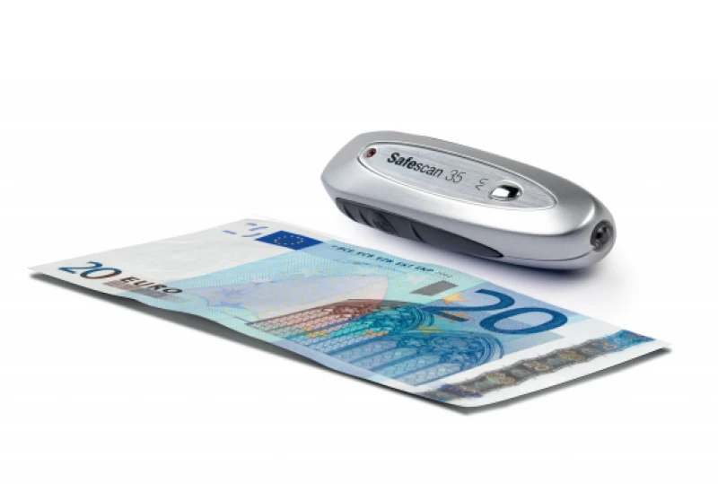 Image of Safescan 35 counterfeit bill detector Grey. Silver