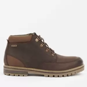 Image of Barbour Fenton Lace-Up Leather-Blend Boots - UK 10