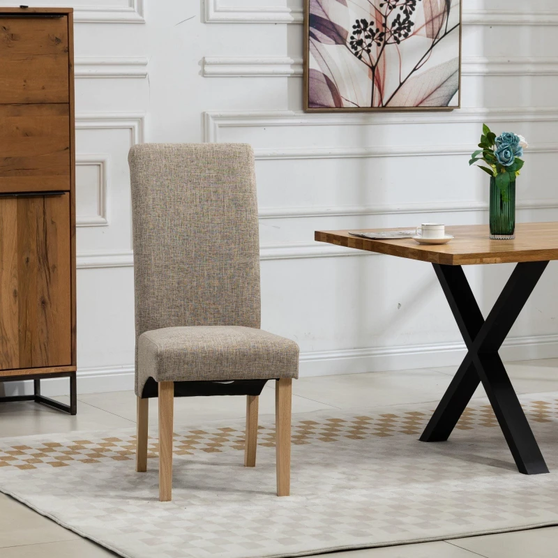 Image of Artemis Home Rimini Fabric Dining Chairs - Set of 2 in Brown Brown Unisex