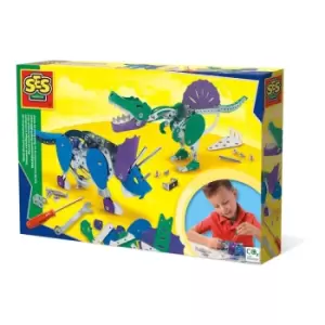 Image of SES Creative Triceratops and Spinosaurus Metal Dinosaur...