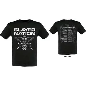 image of Slayer - Slayer Nation 2014 Dates Unisex Small T-Shirt - Black