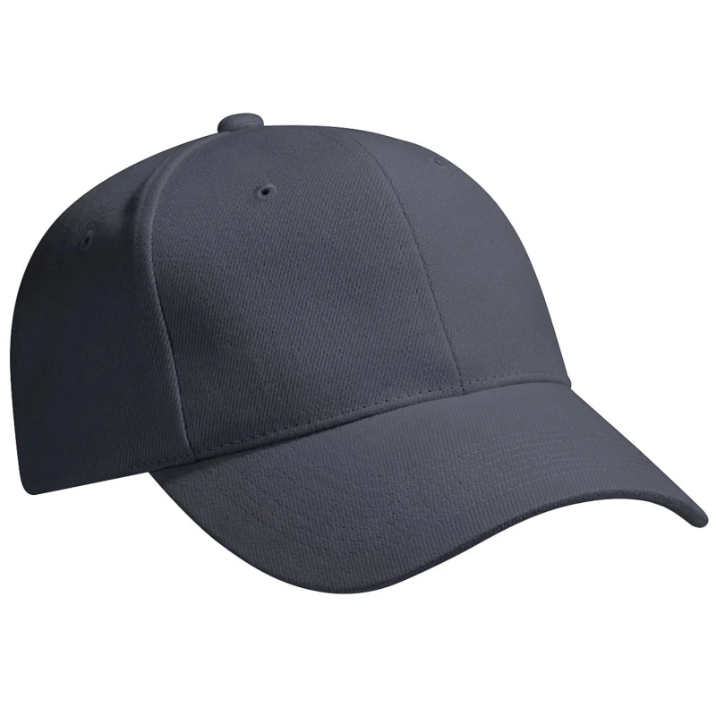 Image of Beechfield Beechfield Men Pro-Style Heavy Brushed Cotton Baseball Cap Headwear Pack of 2 in Mid Grey Mid Grey One Size Male 5059269088439