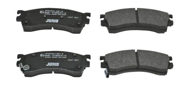 Image of JURID 572434J Brake pad set with acoustic wear warning, without accessories Brake Pad Set,disc brake (402)