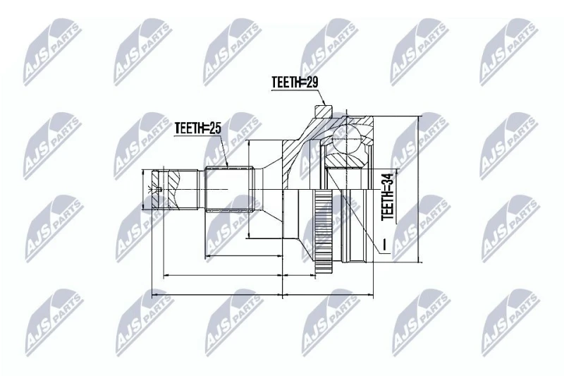 Image of NTY CV joint kit NTY NPZ-CT-010