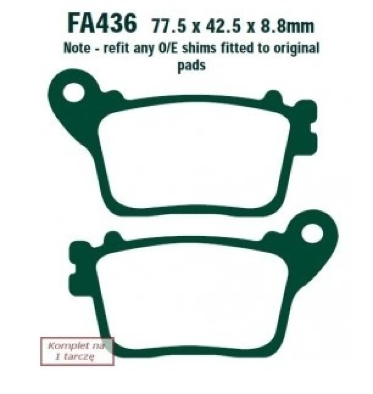 Image of EBC Brakes FA436 Brake pad set Brake Pad Set,disc brake (402)