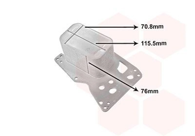 Image of VAN WEZEL Engine oil cooler VAN WEZEL 06013718