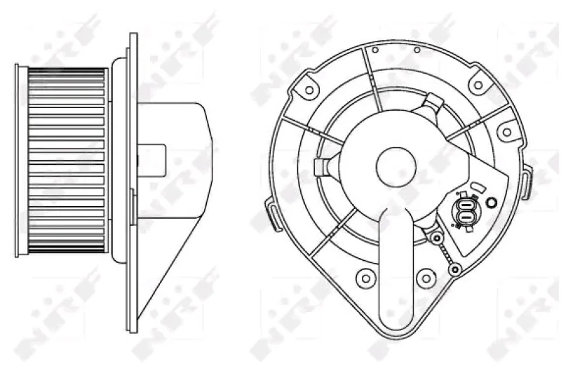 Image of NRF 34164 Blower Motor for left-hand drive vehicles, without integrated regulator Interior Blower (2669)