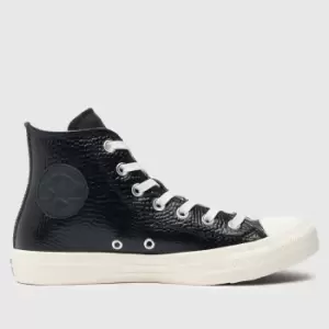 image of Converse Black & White All Star Hi Croco Trainers