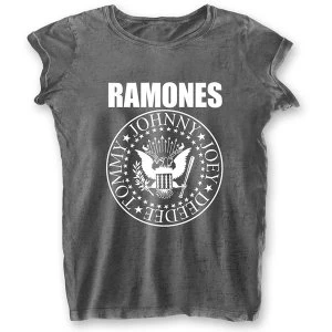 Image of Ramones - Presidential Seal Womens Small T-Shirt - Grey