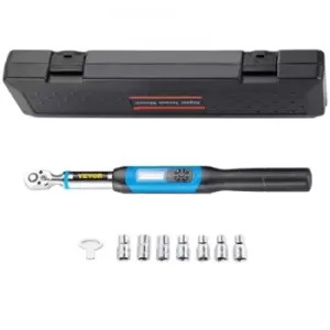 Image of VEVOR Digital Torque Wrench, 3/8" Drive Electronic Torque Wrench, Torque Wrench Kit 5-99.5 ft-lbs Torque Range Accurate to ±2%, Adjustable Torque Wren