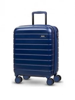 image of Rock Luggage Novo RDDET 8 Wheel Cabin Navy Suitcase