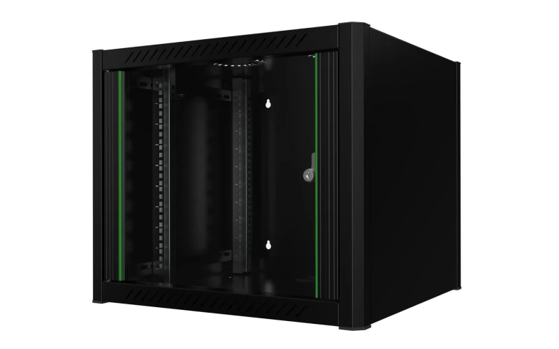 Image of Lanview RWM09U56BL rack cabinet 9U Wall mounted rack Black
