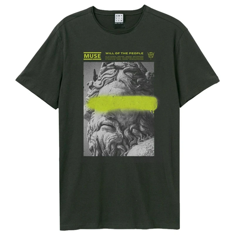 Image of Amplified Amplified Men Graffiti Muse T-Shirt in Charcoal Size: X-Small Charcoal XS Male 5063377021257