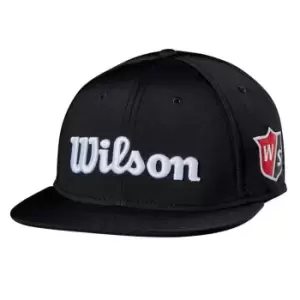 image of Wilson Tour Flat Brim Cap - Black