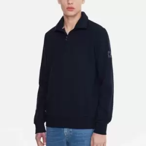 Image of Tommy Hilfiger Mens Recycled Cotton Zip Mock - Desert Sky - L