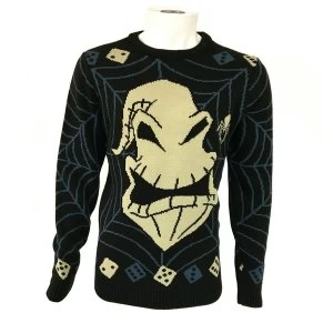 Image of Nightmare Before Christmas - Ooogie Boogie Unisex Christmas Jumper Large