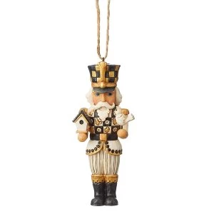 image of Black and Gold Nutcracker Hanging Ornament