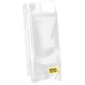 Image of VEVOR Clear Vinyl Tarp, 8 x 12ft 20 Mil Thick, Heavy-Duty Waterproof Patio Enclosure, Tear and Weather Proof Transparent PVC Tarpaulin, with Brass Gro