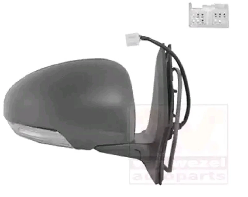 Image of VAN WEZEL 5410808 Wing mirror * HAGUS * Right, Heatable, primed Outside Mirror (50)