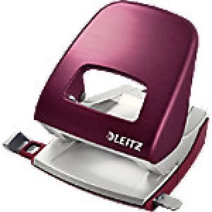 Image of Leitz 2 Hole Punch New NeXXt Red 30 Sheets