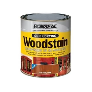 image of Ronseal Quick Drying Woodstain - Antique Pine - 750ml