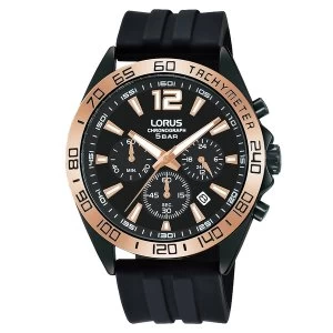 image of Lorus RT338JX9 Mens Chronograph Watch with Sunray Black Dial