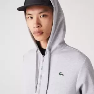 Mens Lacoste SPORT Mesh Panels Hoodie Size 8 - 3XL Grey Chine / Light Grey