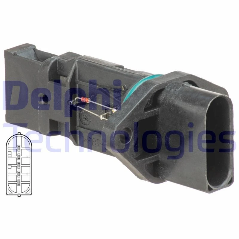 Image of DELPHI AF10584-12B1 Mass air flow sensor without housing Air Mass Sensor (3926)