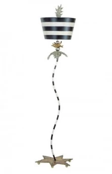 Image of 1 Light Floor Lamp Black, Gold, E27